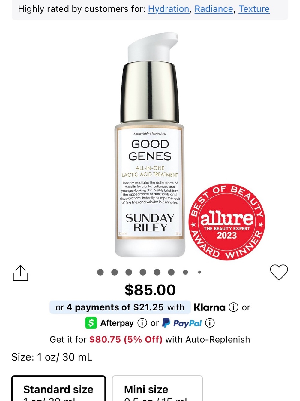 Sunday Riley Good Genes Serum